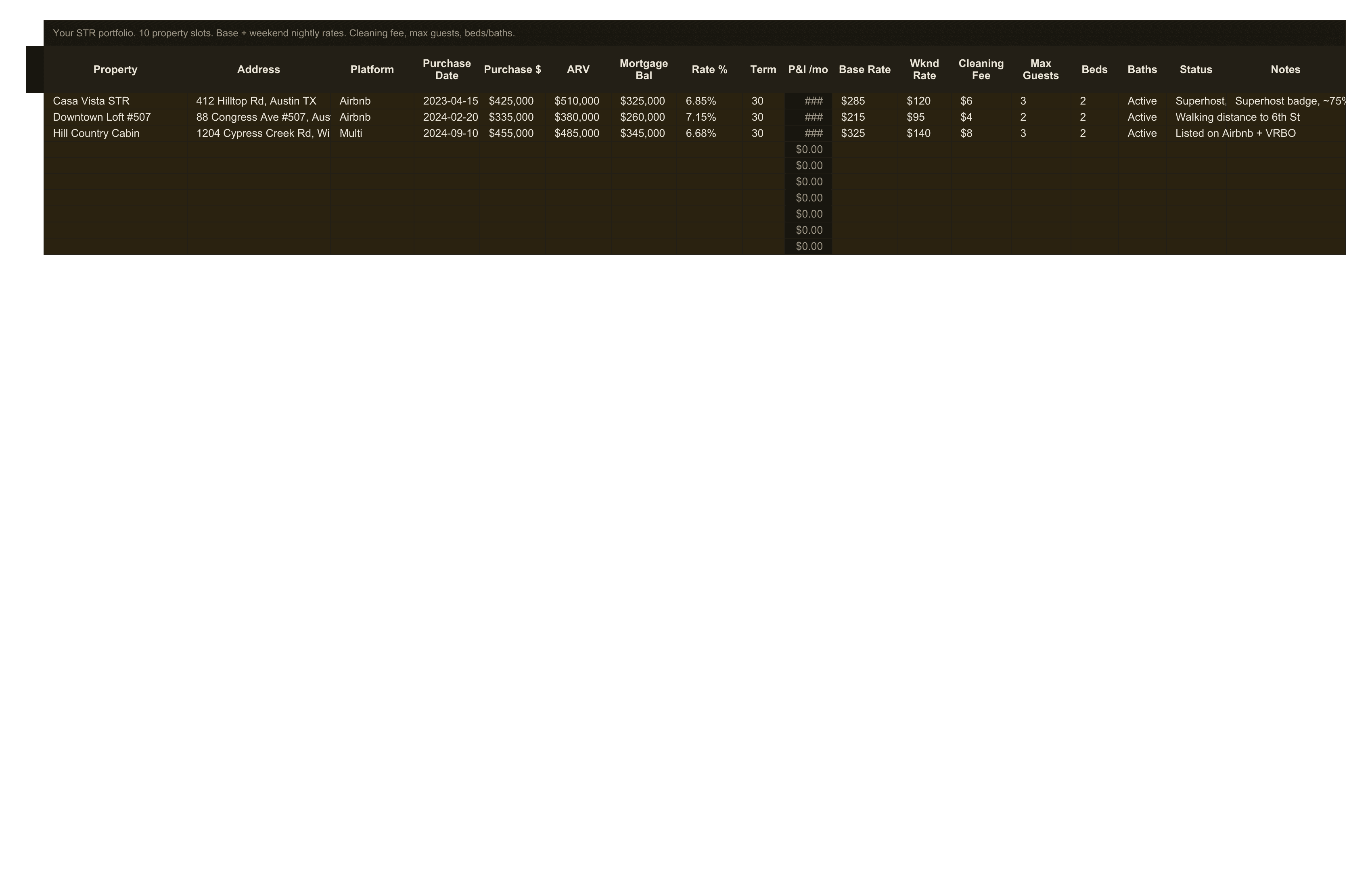 STR / Airbnb Bookkeeping — sheet 1