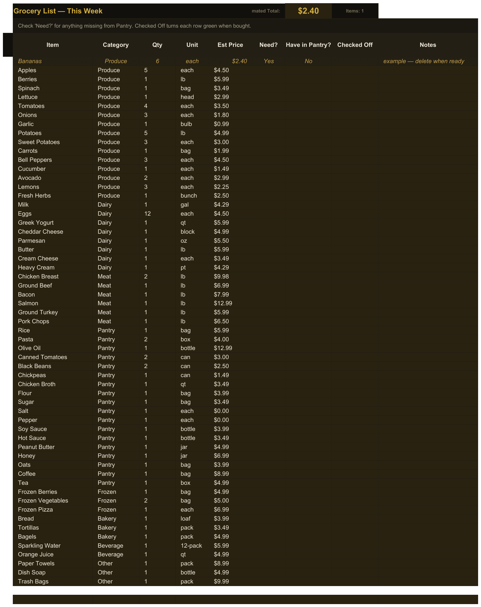 Meal Planner + Grocery — sheet 3