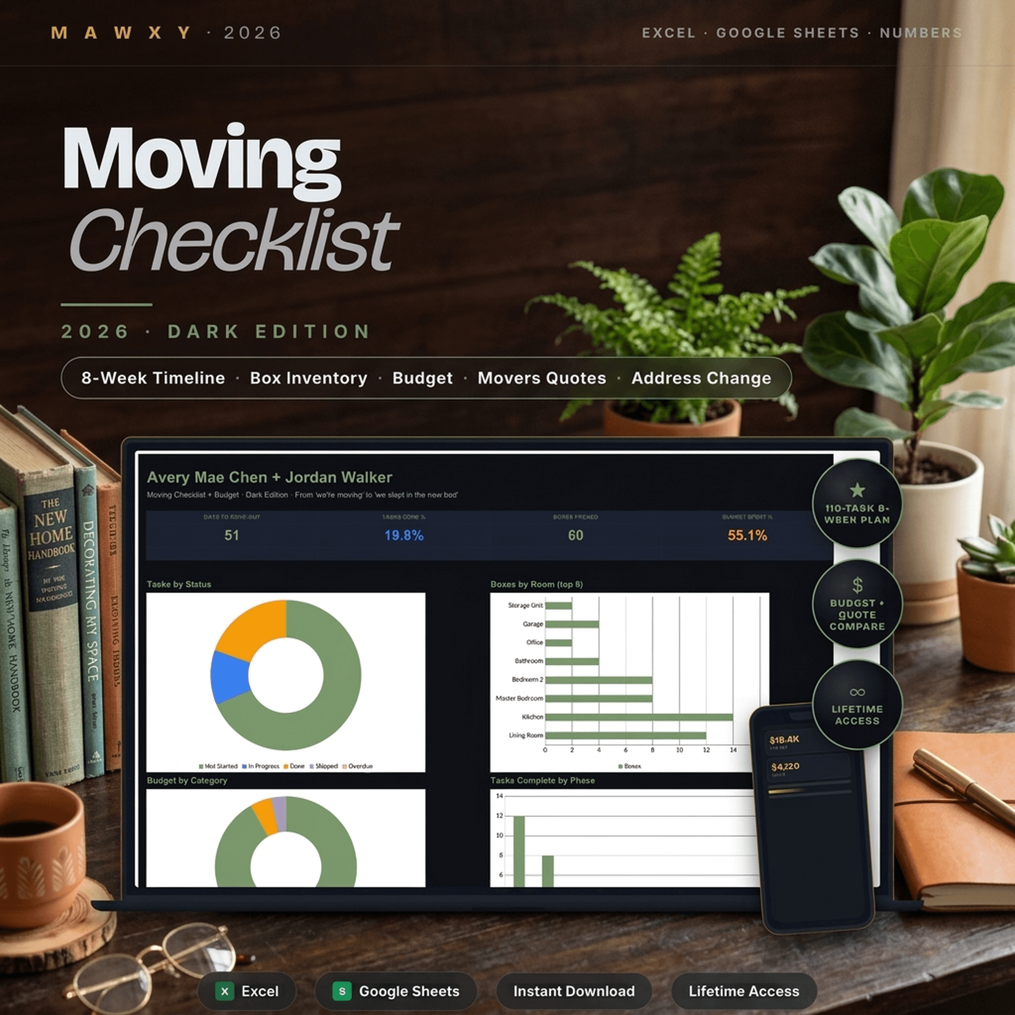 Moving Checklist + Budget